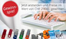 USB-Sticks und weitere tolle Preise im Wert von CHF 2’800.- gewinnen