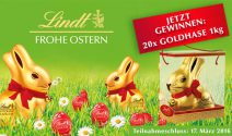 20x einen 1kg-Goldhasen von Lindt gewinnen