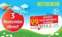 3 x Monatsmiete & Mika Tickets gewinnen