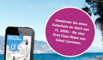 Reisegutschein im Wert von CHF 2’000.- gewinnen