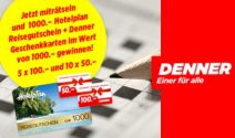 Denner Gutscheine oder Reisegutschein im Wert von CHF 1’000.- gewinnen