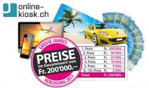 Bis zu CHF 100’000.- Bargeld gewinnen