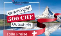 CHF 500.- Ackermann Gutschein oder 10 x Schweiz Set gewinnen