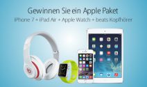iPhone 7, iPad Air, Apple Uhr sowie Beats Kopfhörer gewinnen
