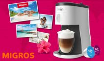 CHF 15’000.- Hotelplan Gutschein oder 500 x Delizio Kaffeemaschine gewinnen