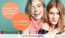 2 x Street One Gutschein im Gesamtwert von CHF 1’000.- gewinnen