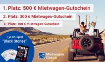 3 x Mietwagen Gutschein im Wert von über CHF 1’000.- gewinnen