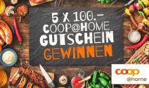 5 x coop@home Gutschein im Wert von CHF 500.- gewinnen