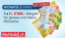 CHF 2’300.- Bargeld gewinnen