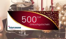Bosch Küchenmaschine & CHF 500.- Ackermann Gutschein gewinnen