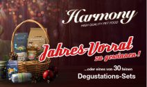 Einen Jahresvorrat Tierfutter von Harmony gewinnen