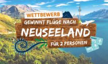 Flüge nach Neuseeland Flüge für 2 Personen gewinnen